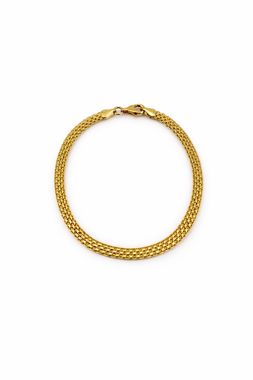 Chinese Chain Bracelet – 18K Yellow Gold (Italy) – 3.11g | 19cm | 4.2mm