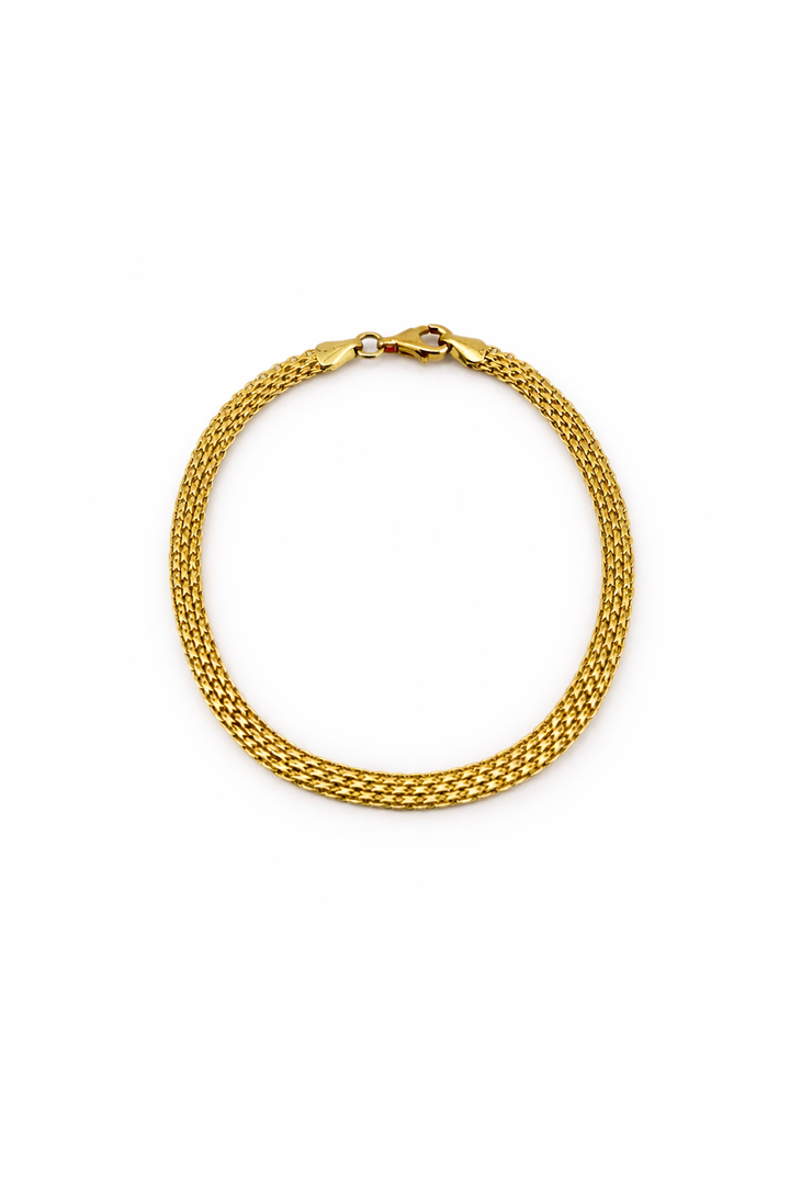 Chinese Chain Bracelet – 18K Yellow Gold (Italy) – 3.11g | 19cm | 4.2mm
