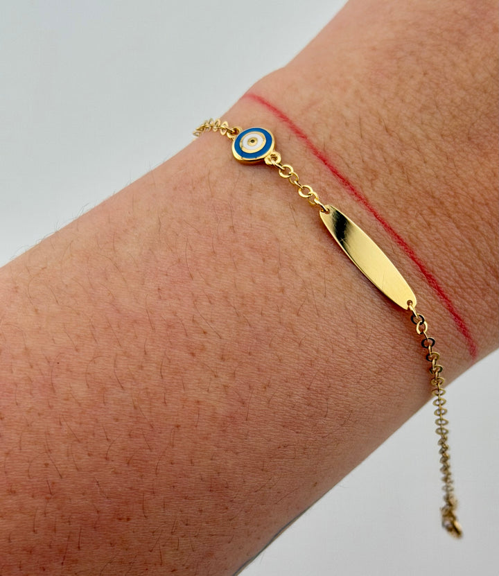 ID Plate Bracelet – 18K Yellow Gold (Italy) – 1.26g | 14cm | 4mm