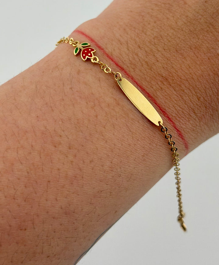 ID Plate Bracelet – 18K Yellow Gold (Italy) – 1.15g | 14cm | 4mm