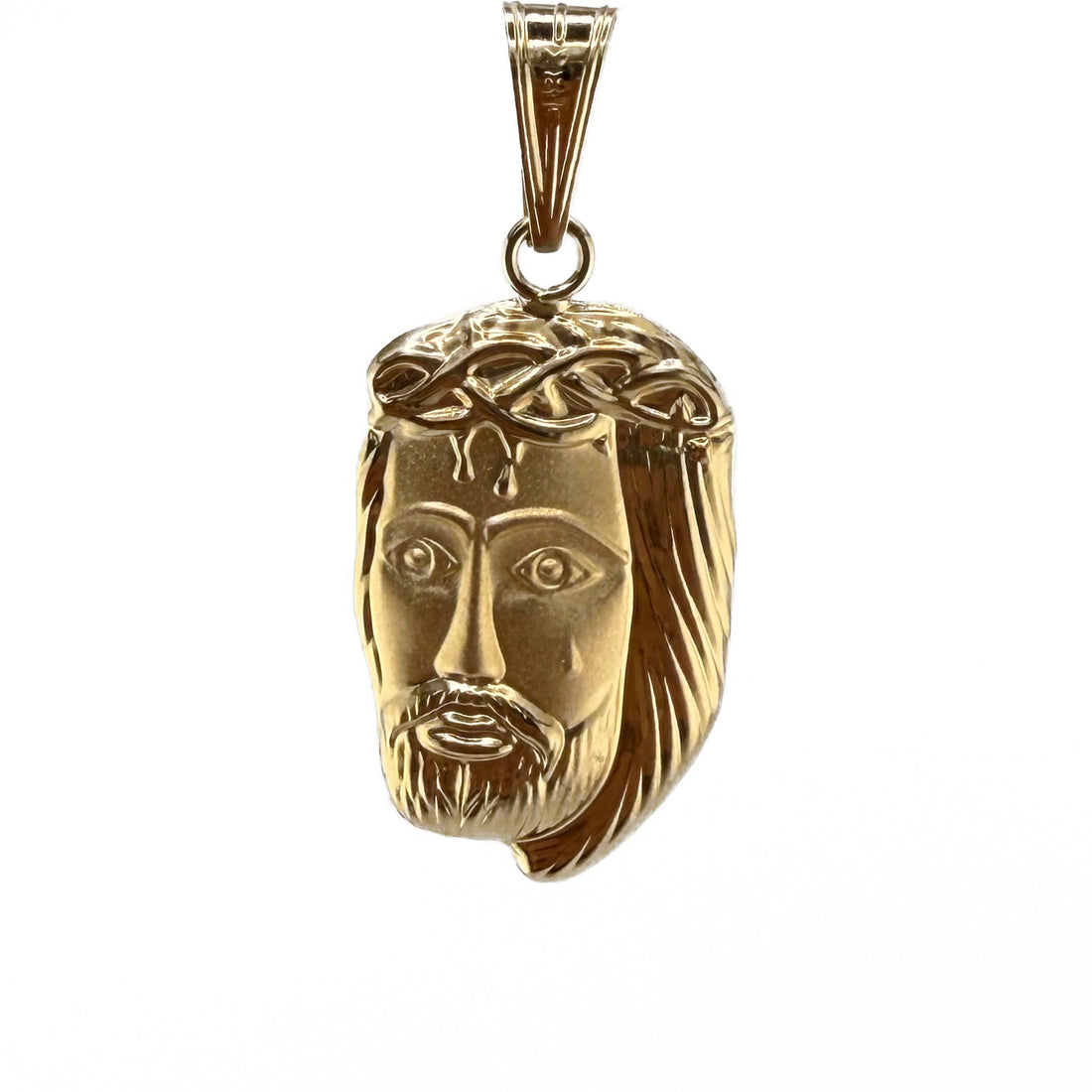 Colgante Rostro de Cristo – Oro amarillo de 18 quilates – 3,2 g | 4,3 cm