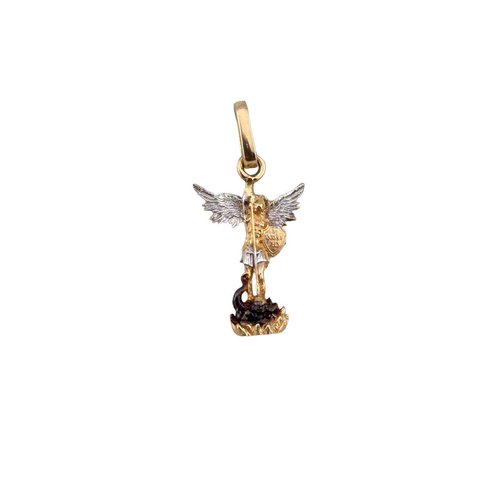 Saint Michael Archangel Pendant – 18K Yellow Gold – 2.3cm