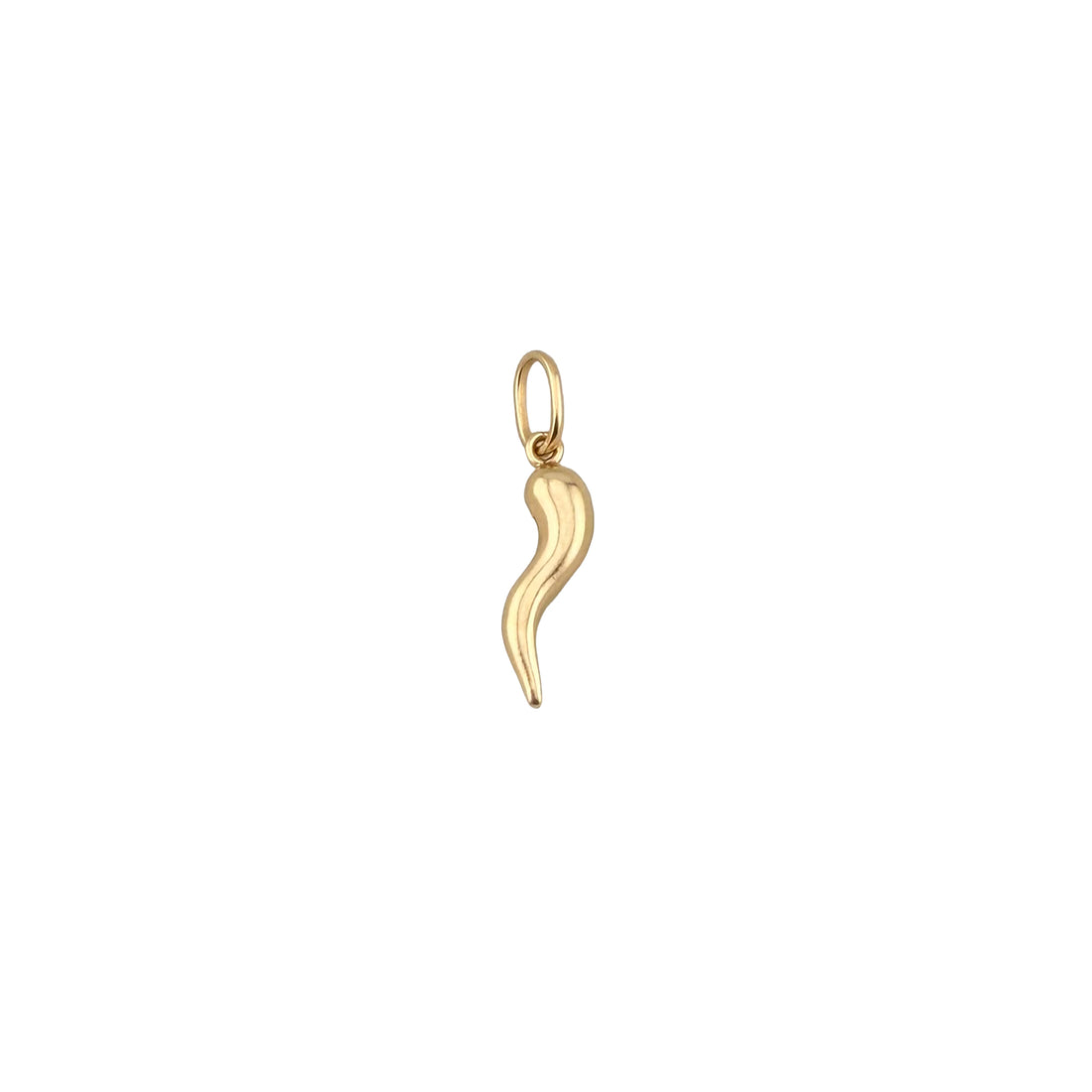 Italian Horn Pendant – 18K Yellow Gold 750 Italy – 2cm