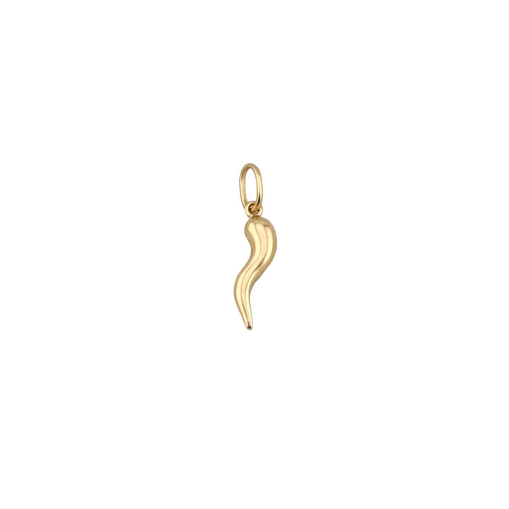 Italian Horn Pendant – 18K Yellow Gold 750 Italy – 2cm