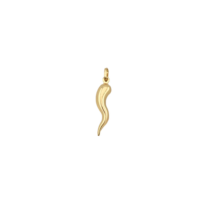 Italian Horn Pendant – 18K Yellow Gold 750 Italy – 1.21g | 3cm