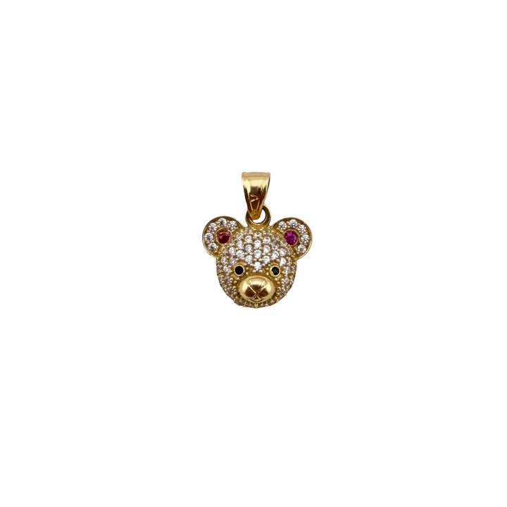 Bear Face Pendant – 18K Yellow Gold – 2g | 1.6cm