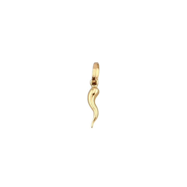 Italian Horn Pendant – 18K Yellow Gold – Italy 750 | 2 cm