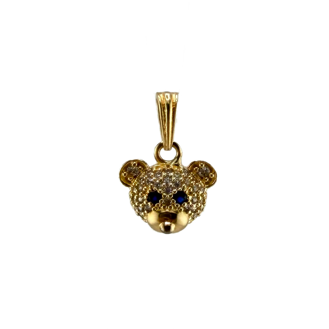 Colgante con cara de oso – Oro amarillo de 18 quilates – 1,5 g | 1,5 cm