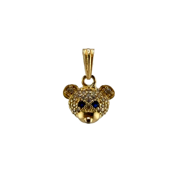 Bear Face Pendant – 18K Yellow Gold – 1.5g | 1.5cm