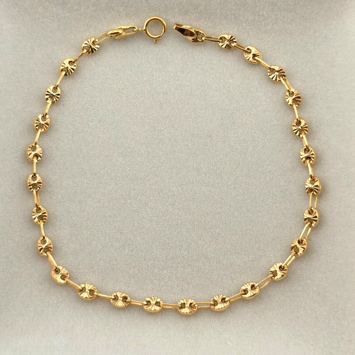 GC Diamond-Cut Bracelet – 18K Yellow Gold – 2.74g | 19cm | 3.8mm