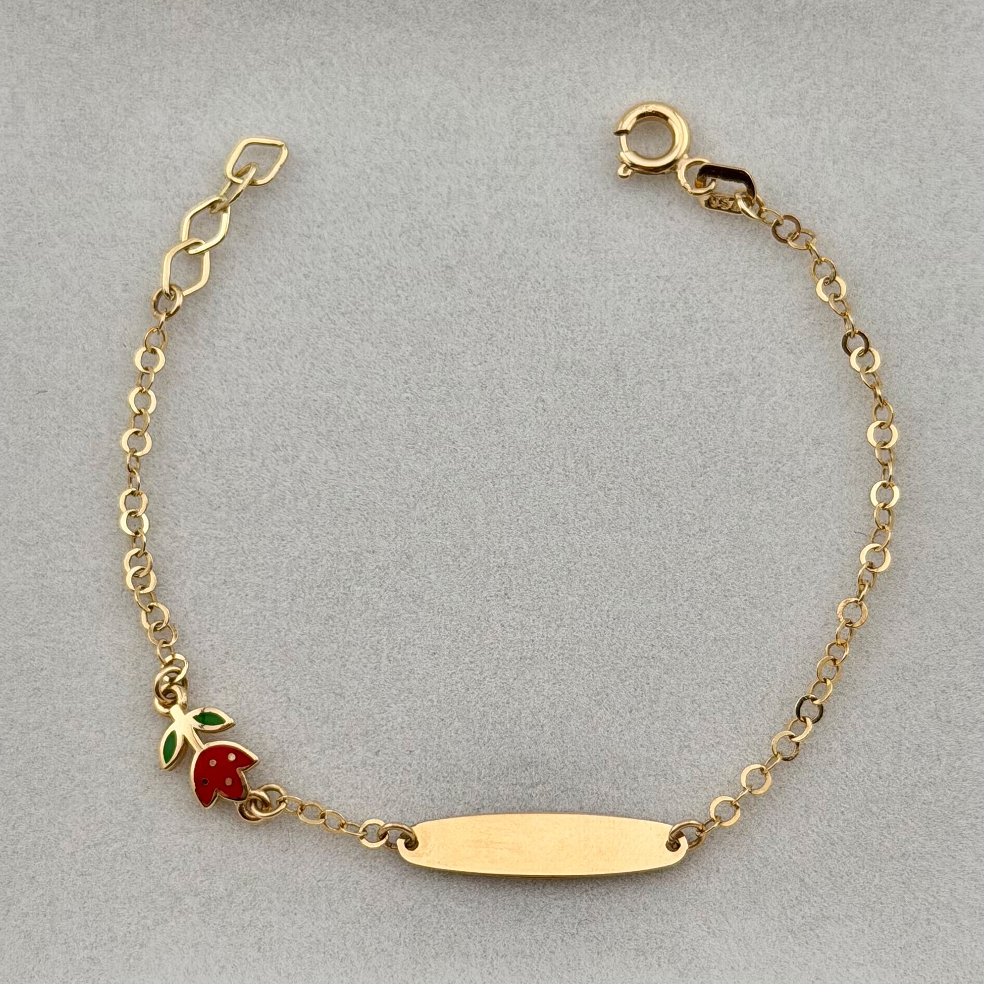ID Plate Bracelet – 18K Yellow Gold (Italy) – 1.15g | 14cm | 4mm