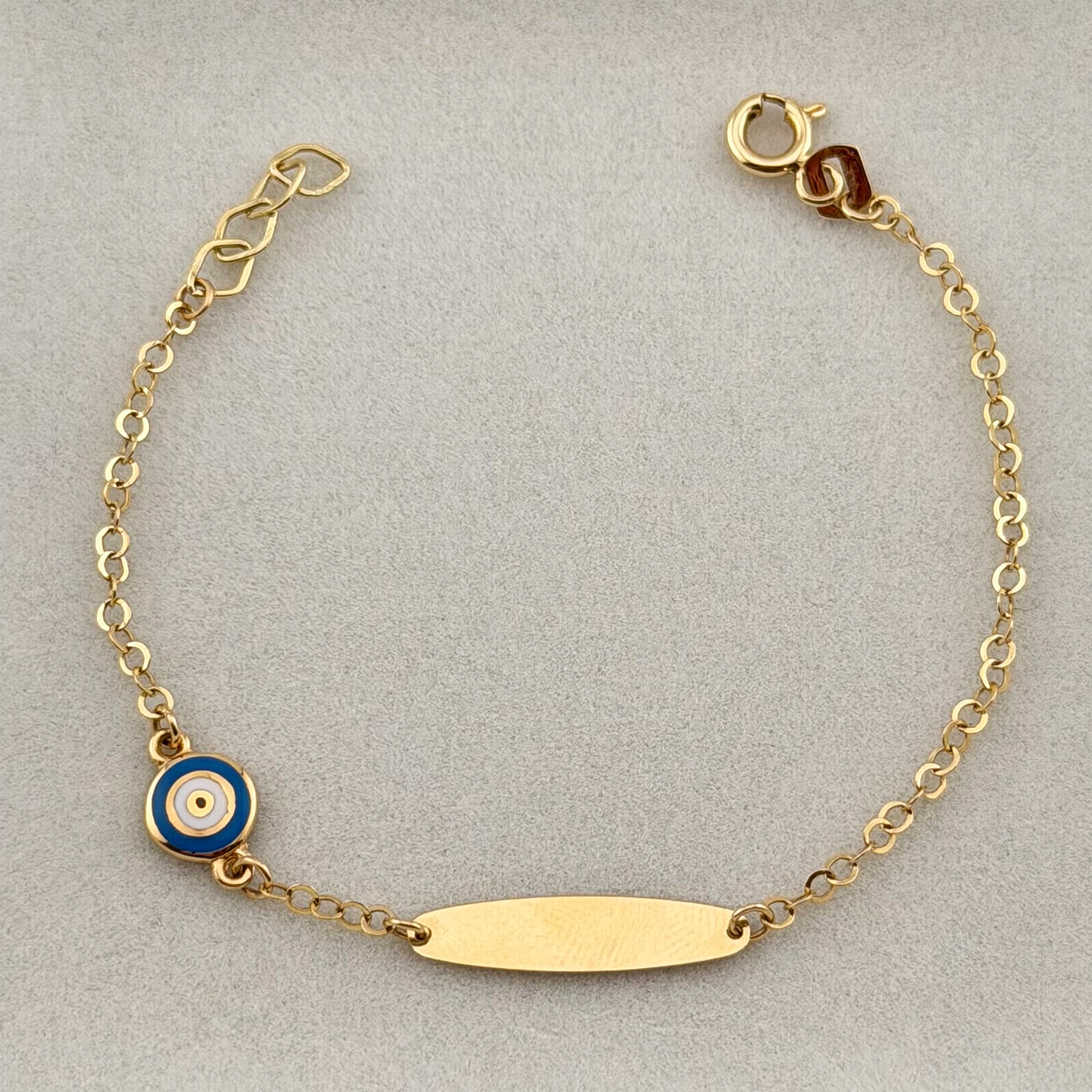 ID Plate Bracelet – 18K Yellow Gold (Italy) – 1.26g | 14cm | 4mm