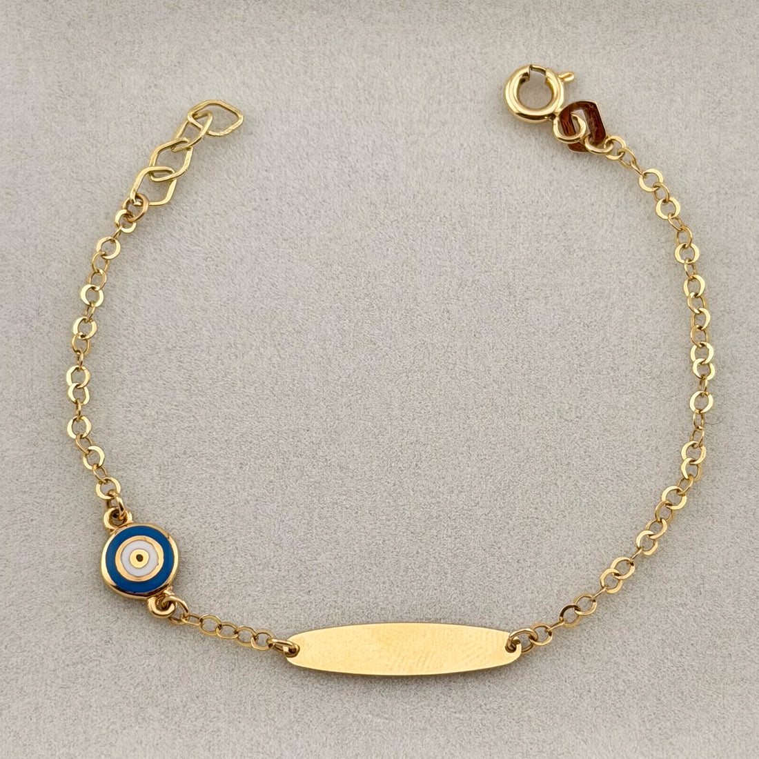 ID Plate Bracelet – 18K Yellow Gold (Italy) – 1.26g | 14cm | 4mm