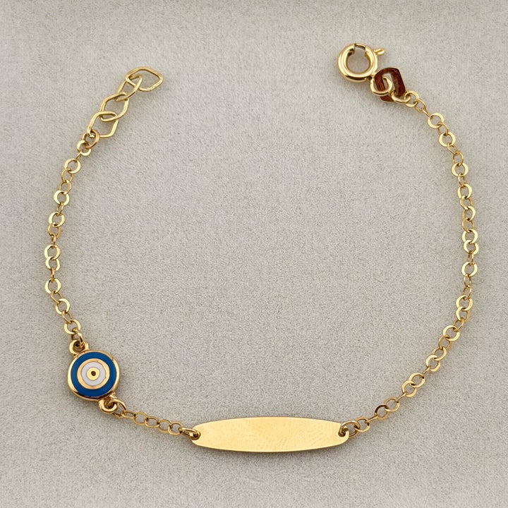 ID Plate Bracelet – 18K Yellow Gold (Italy) – 1.26g | 14cm | 4mm
