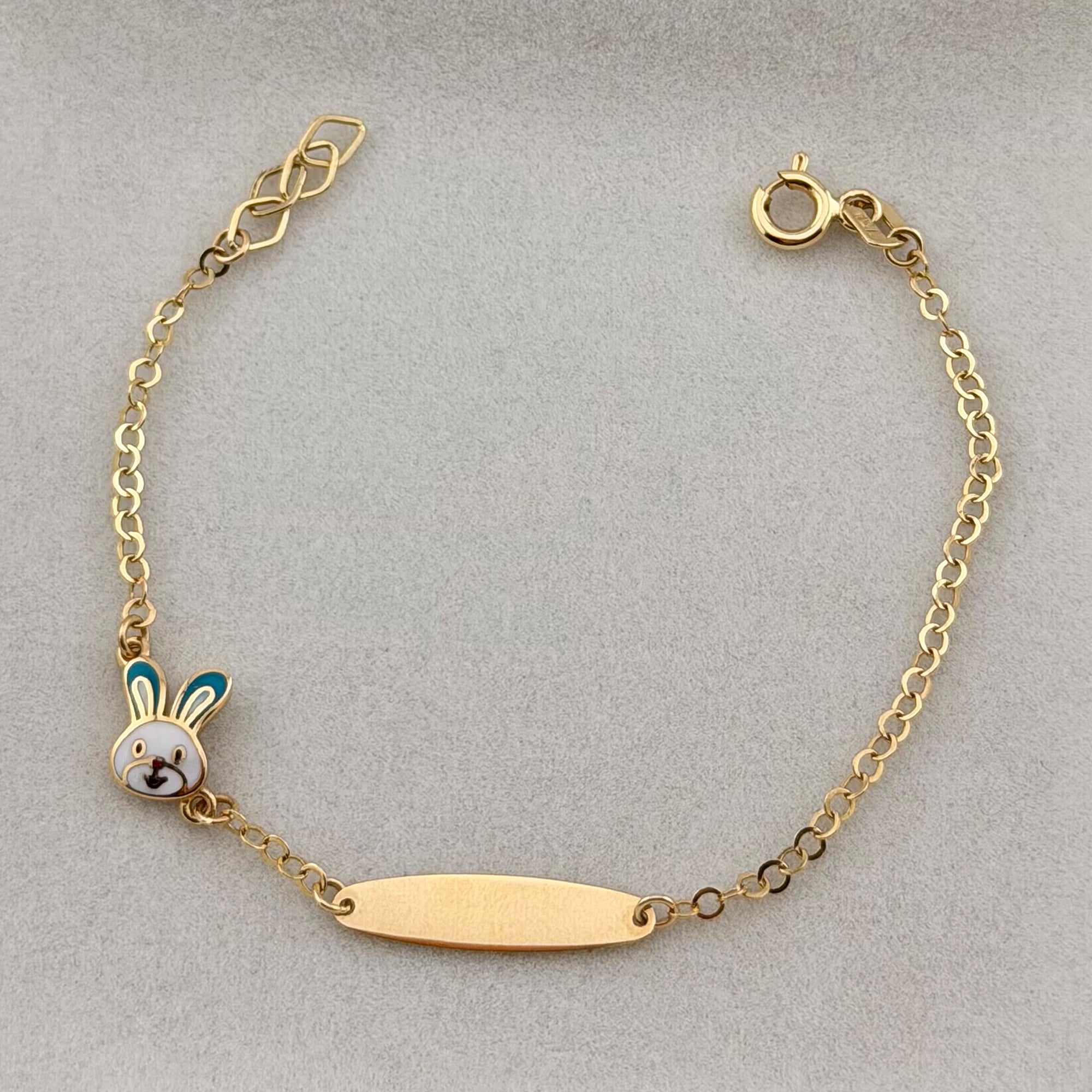 ID Plate Bracelet – 18K Yellow Gold (Italy) – 1.35g | 14cm | 4mm