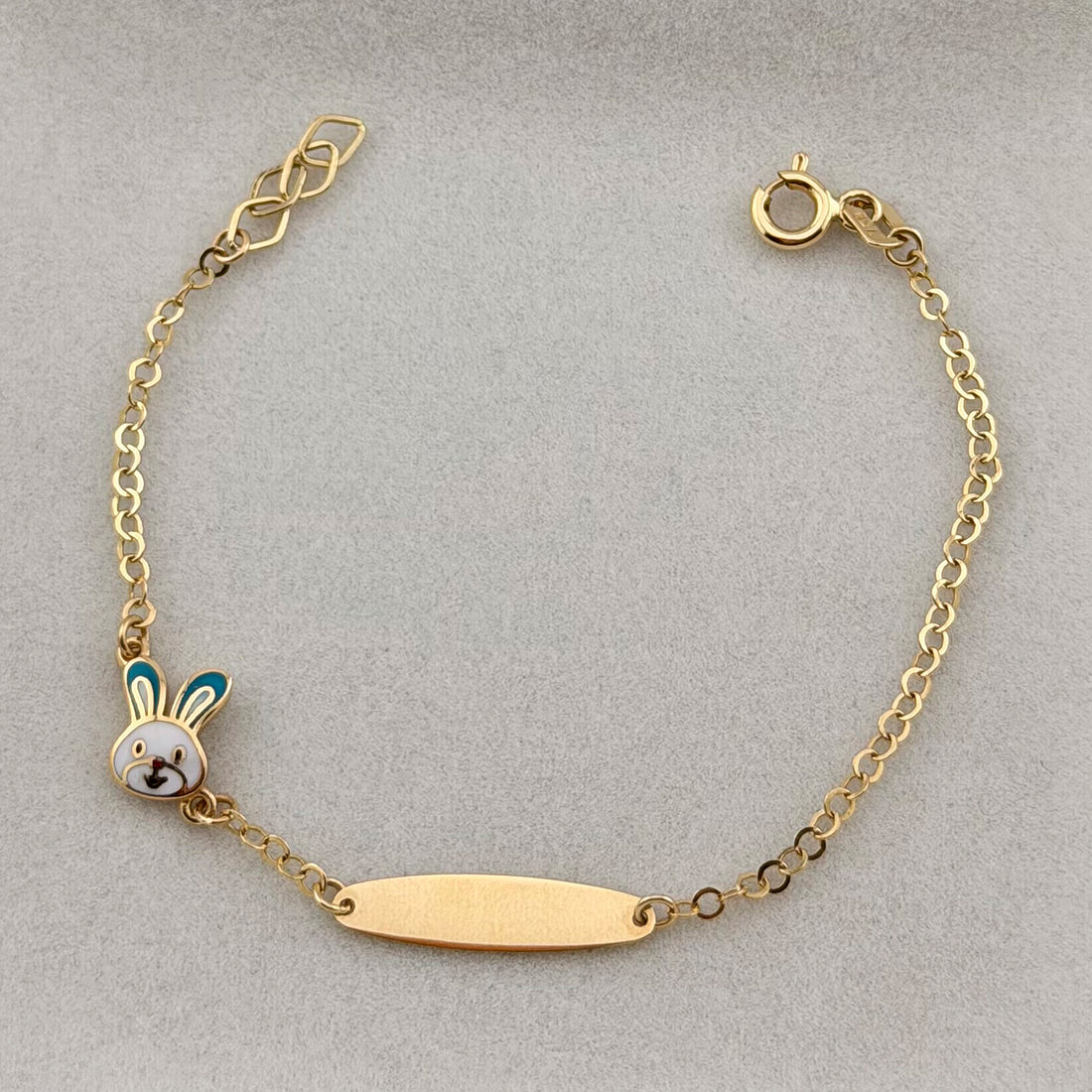ID Plate Bracelet – 18K Yellow Gold (Italy) – 1.35g | 14cm | 4mm
