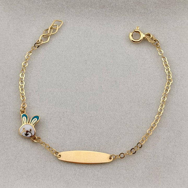 ID Plate Bracelet – 18K Yellow Gold (Italy) – 1.35g | 14cm | 4mm