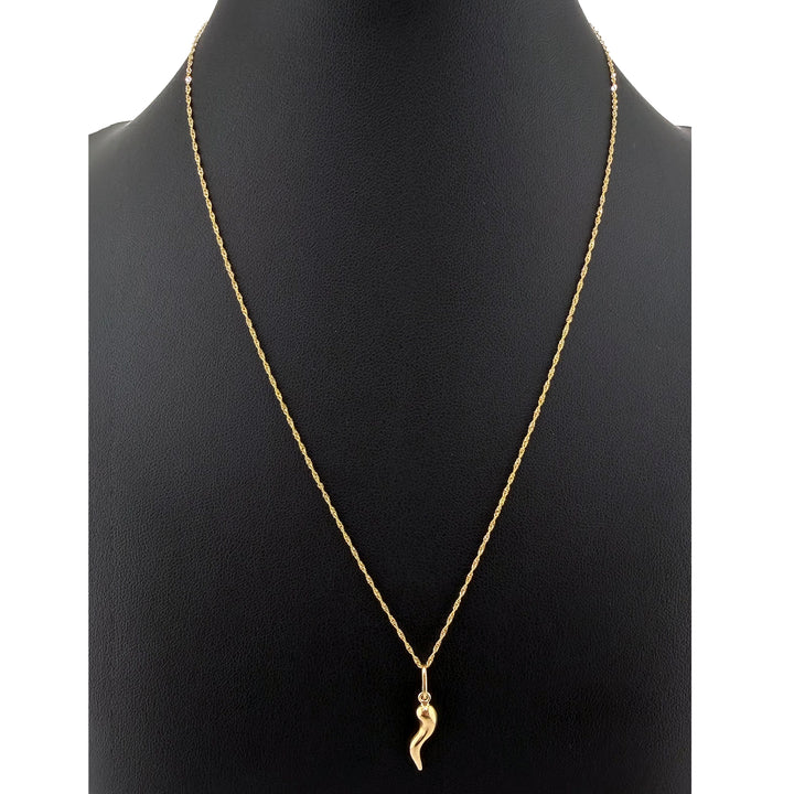 Singapore Chain & Pendant Set – 18K Yellow Gold (Italy) – 1.50g | 45cm | 0.8mm
